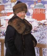 Boris Kustodiev Self-Portrait oil on canvas